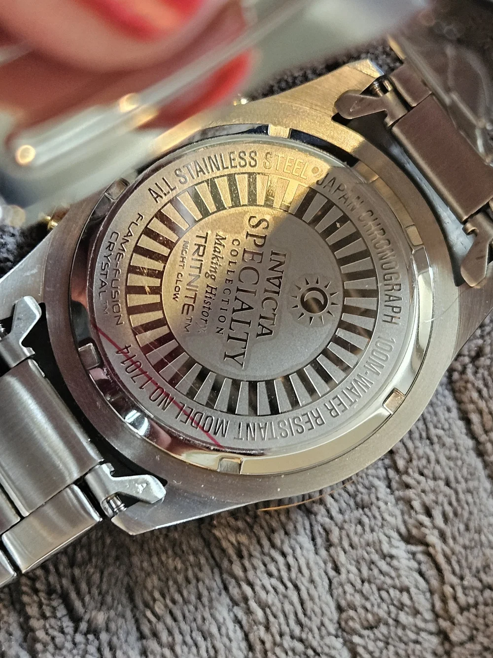 Invicta Gold and Black Two-Tone Chronograph Watch